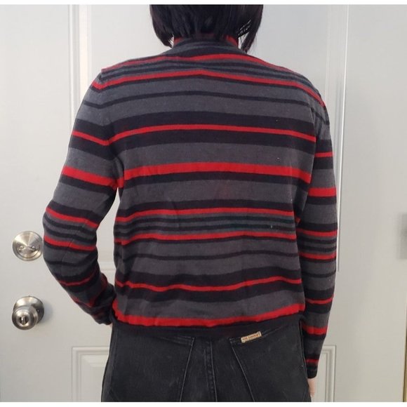 Pendleton Merino Wool Black, Red, and Gray Turtleneck - Picture 3 of 4